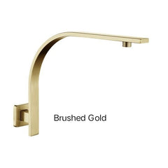 SUPERIA Gooseneck Wall Mounted Shower Arm In Chrome, Matte Black, Brushed Gold, Brushed Nickel & Gunmetal Grey