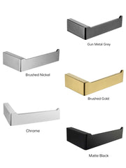 ZAVALLO Square Towel Ring In Chrome, Matte Black, Brushed Gold, Brushed Nickel & Gunmetal Grey