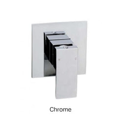 ZAVALLO Square Shower Mixer In Chrome & Matte Black