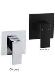 ZAVALLO Square Shower Mixer In Chrome & Matte Black