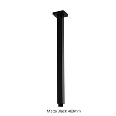 SUPERIA Square Ceiling Shower Arm 200mm Or 400mm In Chrome, Matte Black, Brushed Gold, Brushed Nickel & Gunmetal