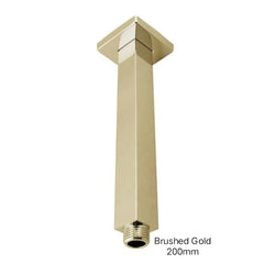 SUPERIA Square Ceiling Shower Arm 200mm Or 400mm In Chrome, Matte Black, Brushed Gold, Brushed Nickel & Gunmetal