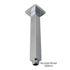 SUPERIA Square Ceiling Shower Arm 200mm Or 400mm In Chrome, Matte Black, Brushed Gold, Brushed Nickel & Gunmetal