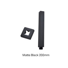 SUPERIA Square Ceiling Shower Arm 200mm Or 400mm In Chrome, Matte Black, Brushed Gold, Brushed Nickel & Gunmetal
