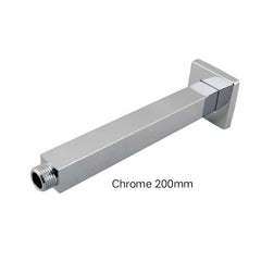 SUPERIA Square Ceiling Shower Arm 200mm Or 400mm In Chrome, Matte Black, Brushed Gold, Brushed Nickel & Gunmetal