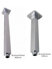 SUPERIA Square Ceiling Shower Arm 200mm Or 400mm In Chrome, Matte Black, Brushed Gold, Brushed Nickel & Gunmetal