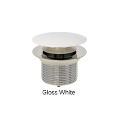 DOME Pull-Out/Pop-Up 40mm Bath Waste with Overflow Or No Over Flow In Chrome, Gloss White, Matte White & Matte Black
