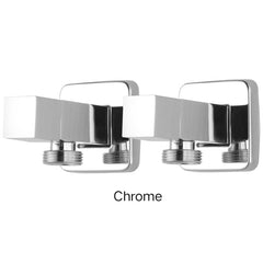 ZAVALLO Square Brass Washing Machine Taps Set In Chrome & Matte Black