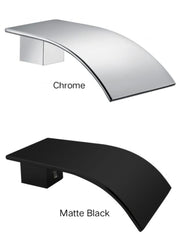 EASCADE Series Waterfall Bathtub/Basin Wall Spout In Chrome Or Matte Black