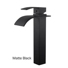 EASCADE Waterfall Tall Basin Mixer In Chrome Or Matte Black