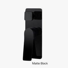 KUSHY Square Wall Mixer With Diverter In Chrome, Matte Black, Brushed Nickel & Brushed Gunmetal Grey