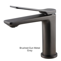 KUSHY Basin Mixer In Chrome, Matte Black, Brushed Nickel, Brushed Gunmetal Grey & Gunmetal Grey