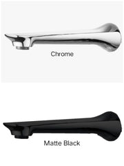 RUBY Bathtub/Basin Wall Spout Chrome Or Matte Black