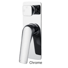 RUBY Square Shower/Bath Wall Mixer with Diverter In Chrome or Matte Black