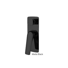 RUBY Square Shower/Bath Wall Mixer with Diverter In Chrome or Matte Black