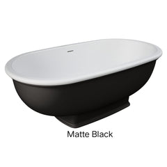 KENSINGTON Stone Bath Matte Grey, Matte Black Or Matte White