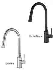 LEENA Pull Out Kitchen Mixer In Chrome Or Matte Black