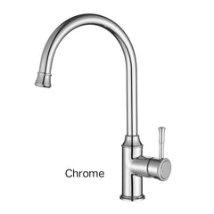 PELLIER Goose Neck Kitchen Mixer In Chrome, Matte Black, Brushed Bronze Or Brushed Nickel