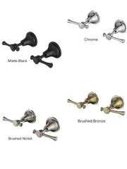 PELLIER Wall Assemblies (1/4 Turn) In Chrome, Matte Black, Brushed Bronze Or Brushed Nickel