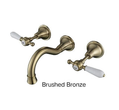 DEAUX Wall Bath Set Chrome, Matte Black, Brushed Nickel or Brushed Bronze
