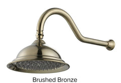 DEAUX Shower Arm With Shower Head In Chrome, Matte Black, Brushed bronze Or Brushed Nickel