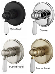 DEAUX Shower Mixer In Chrome, Matte Black, Brushed Bronze Or Brushed Nickel