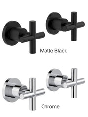 CROSS Wall Top Assemblies In Chrome Or Matte Black