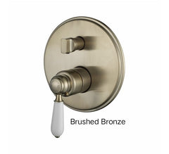 DEAUX Shower Mixer With Diverter In Chrome, Matte Black, Brushed Bronze Or Brushed Nickel