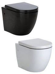 COCO Gloss White Or Gloss Black Wall-Hung Toilet Suite