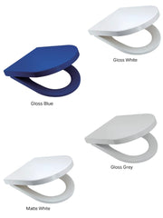 UNIVERSAL Toilet Seat, Gloss White, Matte White, Gloss Grey Or Gloss Blue