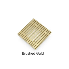 BINDAAS Floor Drain 100x100mm In Wire Frame or Square Patterned in Stainless, Matte Black, Gunmetal & Brushed Gold