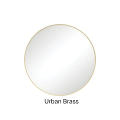 BABE Circle Framed Mirror 600mm Or 800mm In Matte Black & Urban Brass