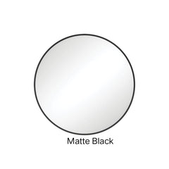 BABE Circle Framed Mirror 600mm Or 800mm In Matte Black & Urban Brass