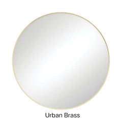 BABE Circle Framed Mirror 600mm Or 800mm In Matte Black & Urban Brass