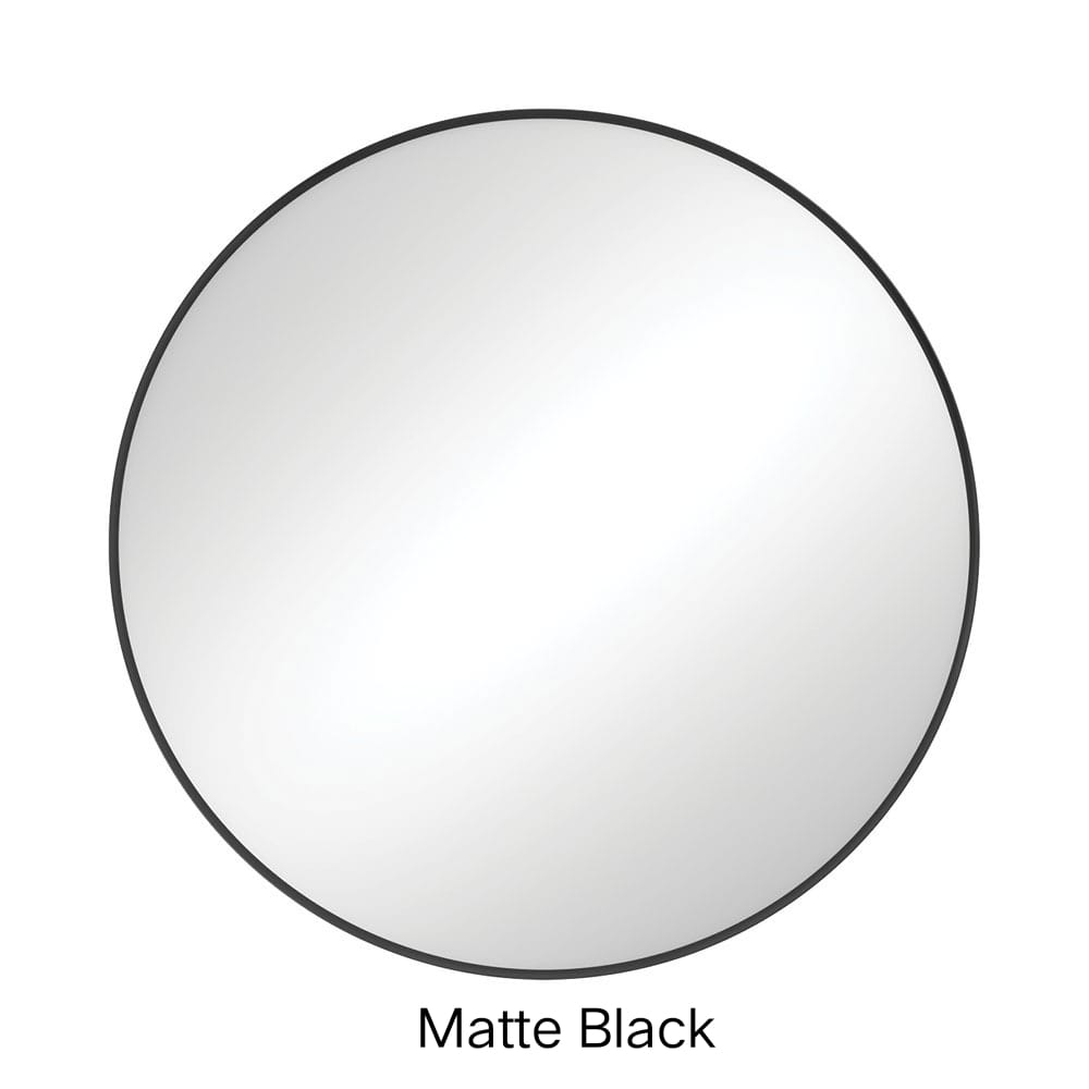 BABE Circle Framed Mirror 600mm Or 800mm In Matte Black & Urban Brass