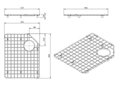 CHESTER Sink Grid- Right Or Left Hand Side