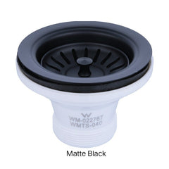 Basket Waste 90 x 50mm Long Thread In Stainless Steel, Matte Black, Matte White, Brushed Brass, Brushed nickel & Antique Brass
