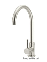 Meir ROUND Gooseneck Kitchen Mixer Tap In Chrome - Matte Black - Tiger Bronze - Champagne - Brushed Nickel