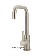Meir ROUND Square Neck Kitchen Mixer Tap In Chrome - Tiger Bronze - Matte Black - Champagne - Brushed Nickel