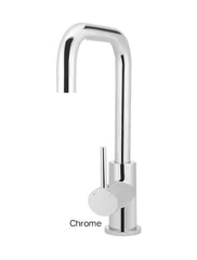 Meir ROUND Square Neck Kitchen Mixer Tap In Chrome - Tiger Bronze - Matte Black - Champagne - Brushed Nickel