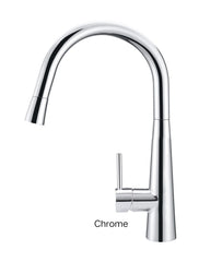 Meir ROUND Pull Out Kithen Mixer Tap In Chrome Or Matte Black