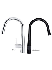 Meir ROUND Pull Out Kithen Mixer Tap In Chrome Or Matte Black
