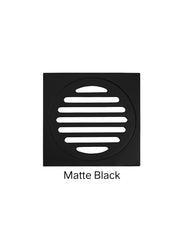 Meir SQUARE Floor Grate Shower Drain 100mm Outlet In Matte Black - Tiger Bronze - Champagne - Brushed Nickel