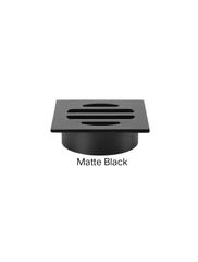 Meir SQUARE Floor Grate Shower Drain 50mm Outlet In Matte Black - Tiger Bronze - Champagne - Brushed Nickel