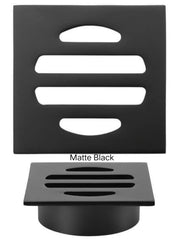 Meir SQUARE Floor Grate Shower Drain 50mm Outlet In Matte Black - Tiger Bronze - Champagne - Brushed Nickel
