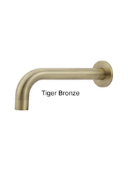 Meir ROUND CURVED Bath Spout In Chrome - Matte Black - Tiger Bronze - Champagne - Brushed Nickel