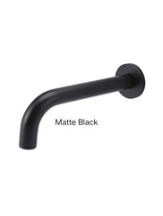 Meir ROUND CURVED Bath Spout In Chrome - Matte Black - Tiger Bronze - Champagne - Brushed Nickel