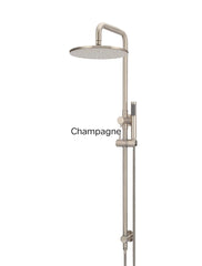 Meir ROUND Combination Shower Rail, 300mm Rose, Single Function Hand Shower In Matte Black - Tiger Bronze - Champagne - Brushed Nickel