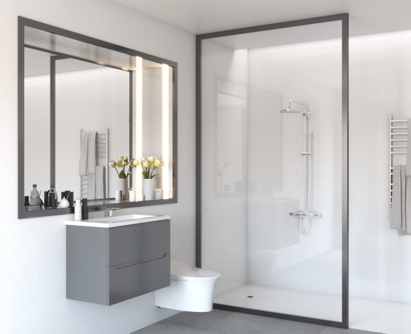 WHITE GLOSS Shower wall