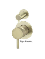 Meir ROUND Diverter Mixer In Chrome - Matte Black - Tiger Bronze - Champagne - Brushed Nickel